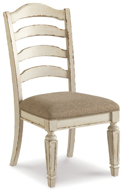 Realyn Chipped White Dining Table and 6 Chairs - Ornate Home
