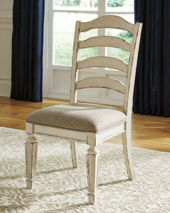 Realyn Chipped White Dining Table and 6 Chairs - Ornate Home