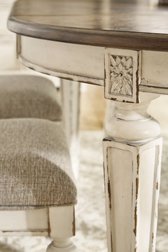 Realyn Chipped White Dining Table and 6 Chairs - Ornate Home