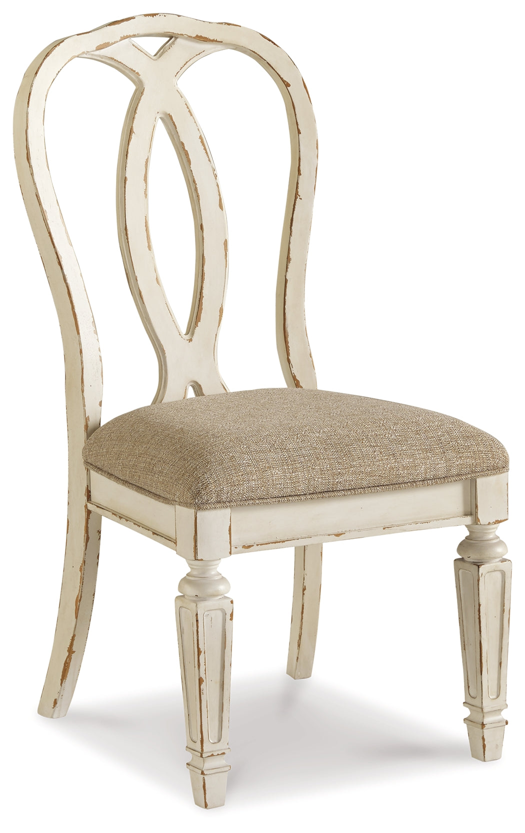 Realyn Chipped White Dining Table and 6 Chairs with Server (Online Special Price) - Ornate Home
