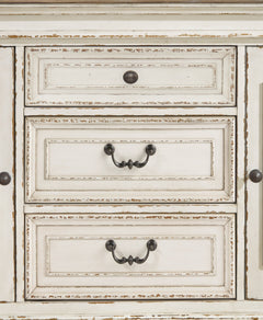 Realyn Chipped White Dining Server - Ornate Home