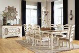 Realyn Chipped White Dining Table and 8 Chairs (Online Special Price) - Ornate Home