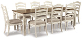 Realyn Chipped White Dining Table and 8 Chairs (Online Special Price) - Ornate Home