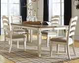 Realyn Chipped White Dining Table and 8 Chairs (Online Special Price) - Ornate Home