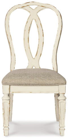 Realyn Chipped White Dining Table and 8 Chairs - Ornate Home