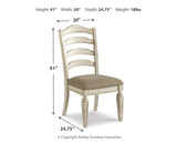 Realyn Chipped White Extension Dining Table and 4 Chairs - Ornate Home