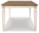 Realyn Chipped White Extension Dining Table and 4 Chairs - Ornate Home