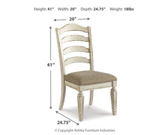 Realyn Chipped White Extension Dining Table and 6 Chairs - Ornate Home