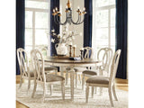 Realyn Chipped White Oval Dining Room Set / 7pc with Ribbon-Back (Online Special Price) - Ornate Home