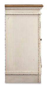 Realyn Chipped White XL 74" TV Stand w/Fireplace Option - Ornate Home