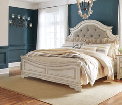 Realyn King Upholstered Panel Bedroom Set / 5pc - Ornate Home