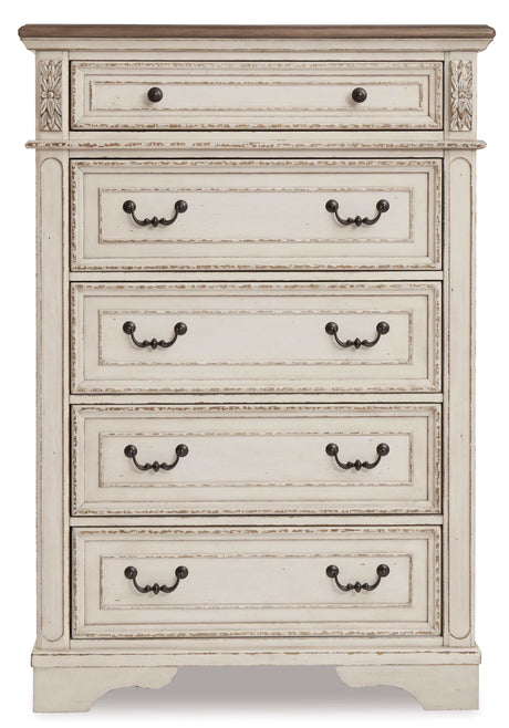 Realyn King Upholstered Panel Bedroom Set / 5pc - Ornate Home