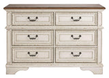 Realyn Mirrored Dresser w/ 6 Drawers - Ornate Home