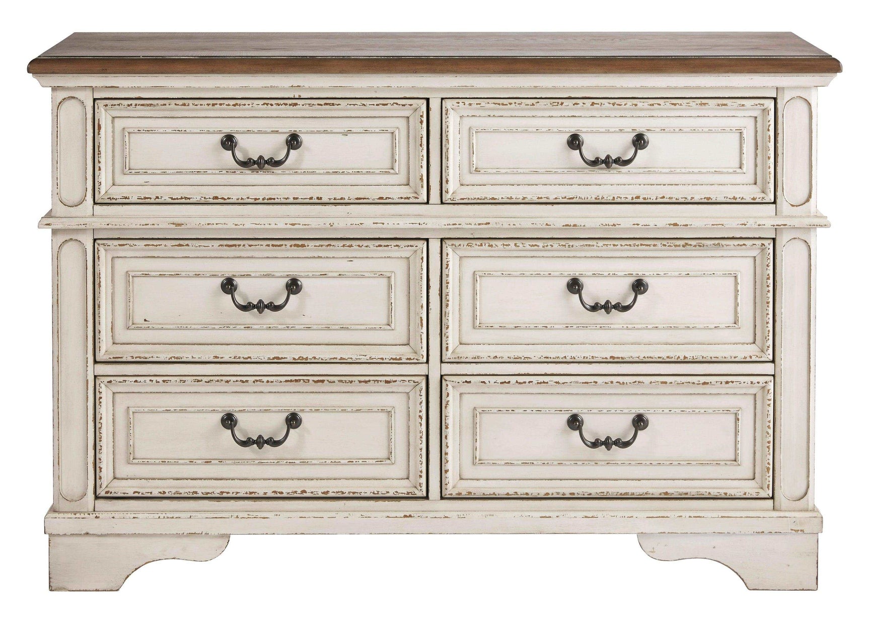 Realyn Mirrored Dresser w/ 6 Drawers - Ornate Home