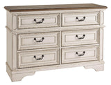 Realyn Mirrored Dresser w/ 6 Drawers - Ornate Home