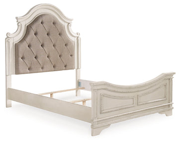 Realyn Queen Upholstered Panel Bedroom Set with 2 Nightstands - Ornate Home