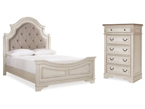 Realyn Queen Upholstered Panel Bedroom Set with Chest (Online Special Price) - Ornate Home