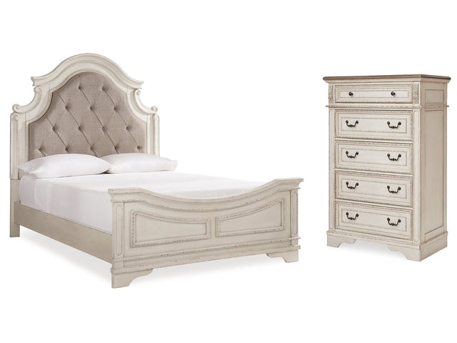 Realyn Queen Upholstered Panel Bedroom Set with Chest (Online Special Price) - Ornate Home