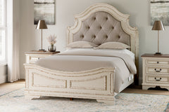 Realyn Queen Upholstered Panel Bedroom Set with Chest - Ornate Home