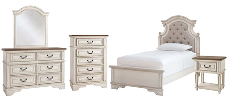 Realyn Twin Panel Youth Bedroom Set / 5pc - Ornate Home