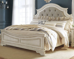 Realyn Two-tone California King Panel Bedroom Set with Dresser, Mirror and Nightstand - Ornate Home