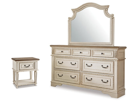 Realyn Two-tone Dresser, Mirror and Nightstand - Ornate Home