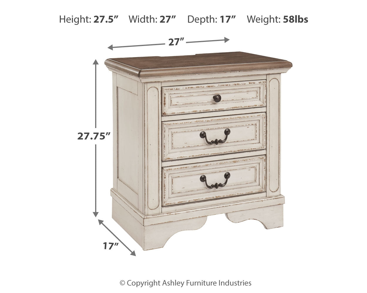 Realyn Two-tone Full Panel Bedroom Set with Dresser, Mirror, Chest and Nightstand (Online Special Price) - Ornate Home
