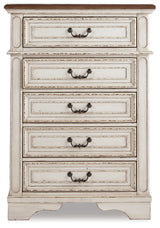 Realyn Two-tone Full Panel Bedroom Set with Dresser, Mirror, Chest and Nightstand - Ornate Home