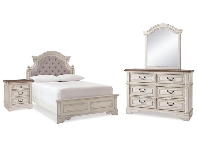 Realyn Two-tone Full Panel Bedroom Set with Dresser, Mirror and Nightstand (Online Special Price) - Ornate Home