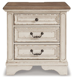 Realyn Two-tone Full Panel Bedroom Set with Dresser, Mirror and Nightstand - Ornate Home