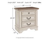 Realyn Two-tone Full Panel Bedroom Set with Dresser, Mirror and Nightstand - Ornate Home