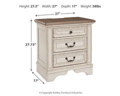 Realyn Two-tone Full Panel Bedroom Set with Dresser, Mirror and Nightstand - Ornate Home