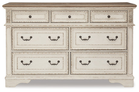 Realyn Two-tone Full Panel Bedroom Set with Dresser and Chest - Ornate Home