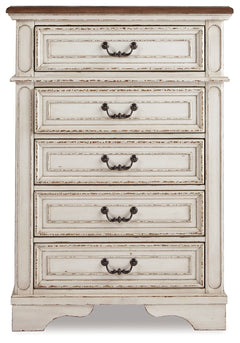Realyn Two-tone Full Panel Bedroom Set with Dresser and Chest - Ornate Home