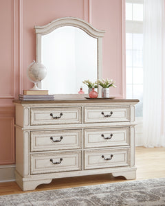 Realyn Two-tone Full Panel Bedroom Set with Dresser and Mirror - Ornate Home