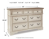 Realyn Two-tone Full Upholstered Panel Bed and Dresser (Online Special Price) - Ornate Home