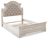 Realyn Two-tone Full Upholstered Panel Bed and Dresser (Online Special Price) - Ornate Home