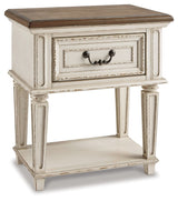 Realyn Two-tone Full Upholstered Panel Bedroom Set with Dresser, Mirror, Chest and 2 Nightstands (Online Special Price) - Ornate Home