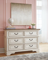 Realyn Two-tone Full Upholstered Panel Bedroom Set with Dresser (Online Special Price) - Ornate Home