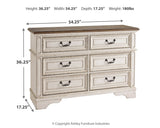 Realyn Two-tone Full Upholstered Panel Bedroom Set with Dresser (Online Special Price) - Ornate Home