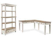 Realyn Two-tone Home Office Desk & Bookcase (Online Special Price) - Ornate Home