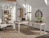 Realyn Two-tone Home Office Desk & Bookcase (Online Special Price) - Ornate Home