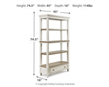 Realyn Two-tone Home Office Desk & Bookcase (Online Special Price) - Ornate Home
