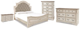 Realyn Two-tone King Panel Bed, Dresser, Chest and 2 Nightstands (Online Special Price) - Ornate Home