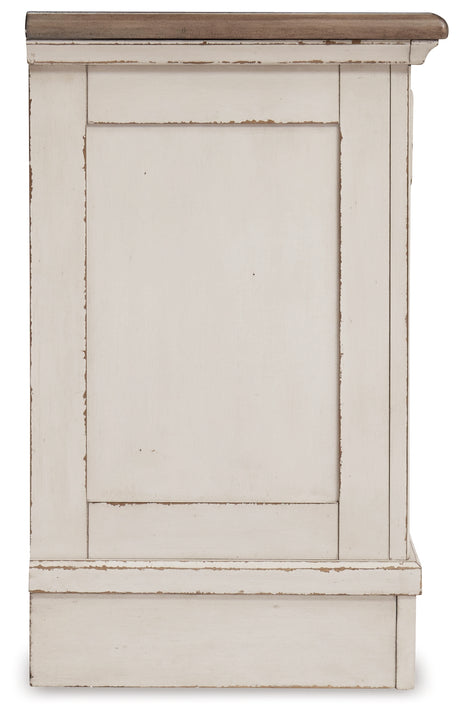 Realyn Two-tone King Panel Bed & Dresser & Mirror & Chest & Vanity & Nightstand - Ornate Home