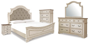 Realyn Two-tone King Panel Bed, Dresser, Mirror, Chest and Nightstand (Online Special Price) - Ornate Home