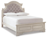 Realyn Two-tone King Panel Bed, Dresser, Mirror and Nightstand - Ornate Home
