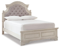 Realyn Two-tone King Panel Bed, Dresser, Mirror and Nightstand - Ornate Home