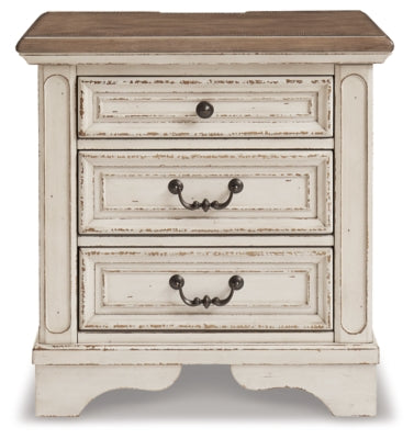 Realyn Two-tone King Panel Bedroom Set with Dresser, Mirror, Chest and 2 Nightstands (Online Special Price) - Ornate Home