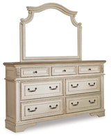 Realyn Two-tone King Panel Bedroom Set with Dresser, Mirror, Chest and 2 Nightstands (Online Special Price) - Ornate Home